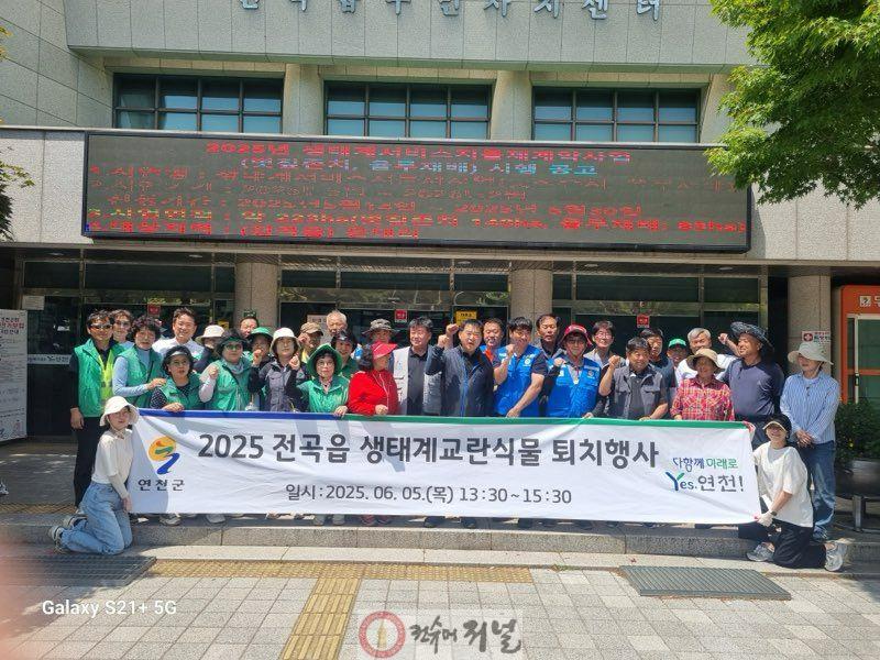 연천군 전곡읍, 세계 환경의 날 맞아 생태계교란식물 퇴치.jpg