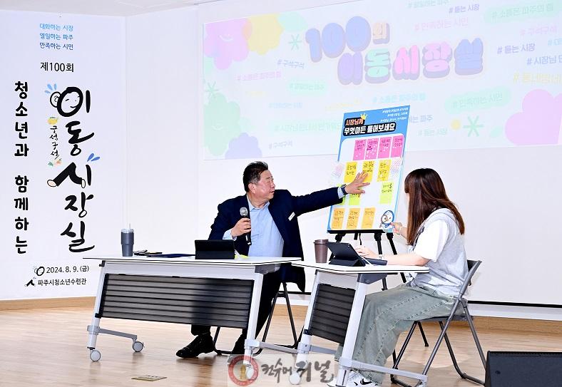 1-5. 소통특별시 파주⓵_이동시장실은 읍면동과 각종 직능단체, 학부모, 청년 청소년 등 모든 시민을 향해 열려 있다 (100회 청소년과 함께하는 이동시장실 (2024. 08. 09).jpg