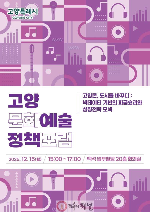 4. 고양시, ‘2025 고양문화예술정책포럼’ 개최…“고양콘 전략을 해부하다”.jpg