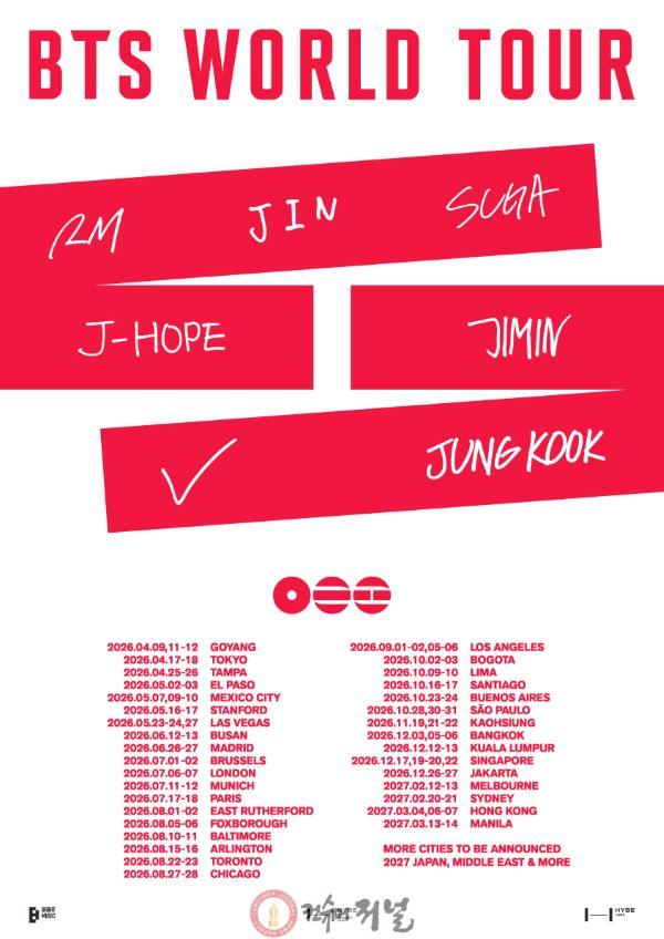 2. 방탄소년단, 2026 대규모 월드투어 포문…첫 공연지로 고양종합운동장 확정.jpg