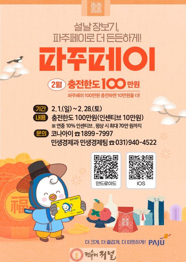 1. 파주시, 설맞이 파주페이 충전한도 100만 원으로 상향.jpg