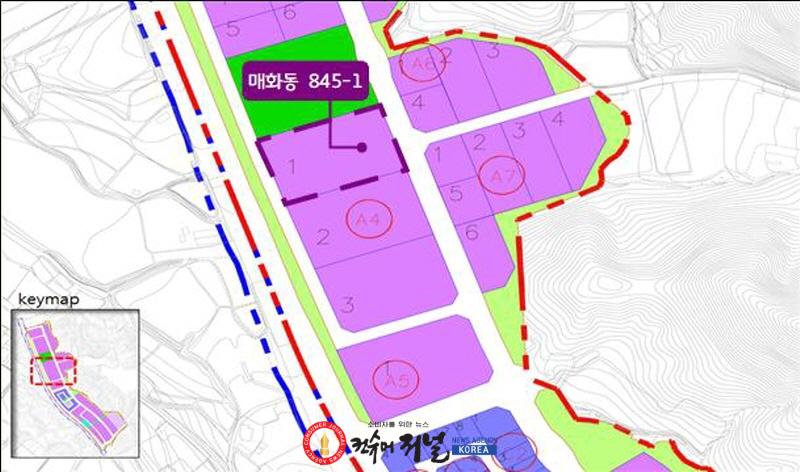 보도자료2-1 시흥매화 일반산업단지 내 산업시설용지 1필지(매화동 845-1) 위치도.jpg