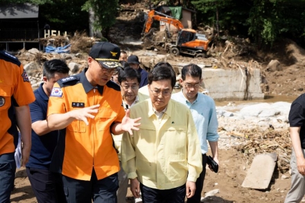 김동연 경기도지사, 가평군 수해현장 재방문. 일상회복지원금 지급 지시