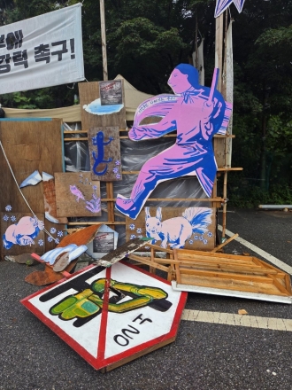 유호준 경기도의원, 한밤중 테러당한 동두천 옛 성병관리소 철거 반대 농성장 가해자 엄벌 촉구