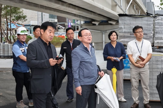 김덕현 연천군수, 온골지하차도 평면화 공사현장 방문