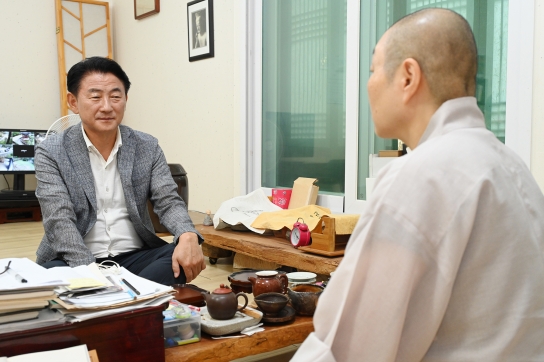 김동근 의정부시장, 추석 명절 전 주요 종교시설 방문