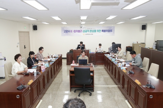 고양시의회, 고양시K-컬처밸리성공적완성을위한특별위원회 제3차 회의 개최